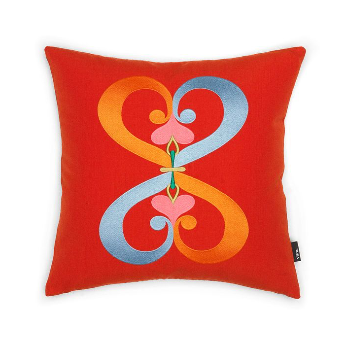 Embroidered Pillows - Double Heart, red