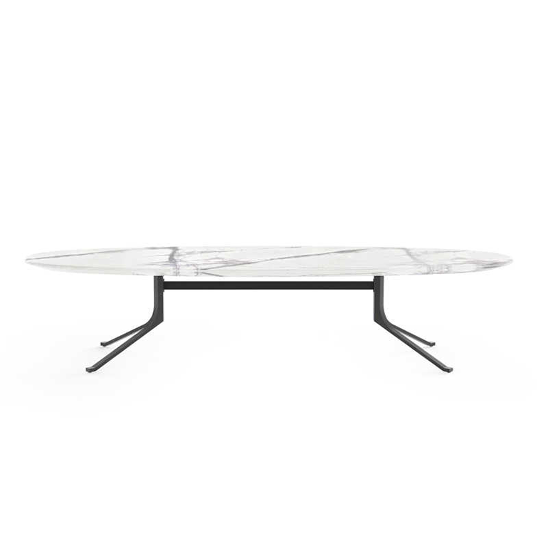 Blink Oval Coffee Table - Stone Top
